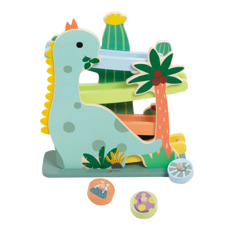 Load image into Gallery viewer, Classic world houten ballenbaan dinosaurus, 4dlg.