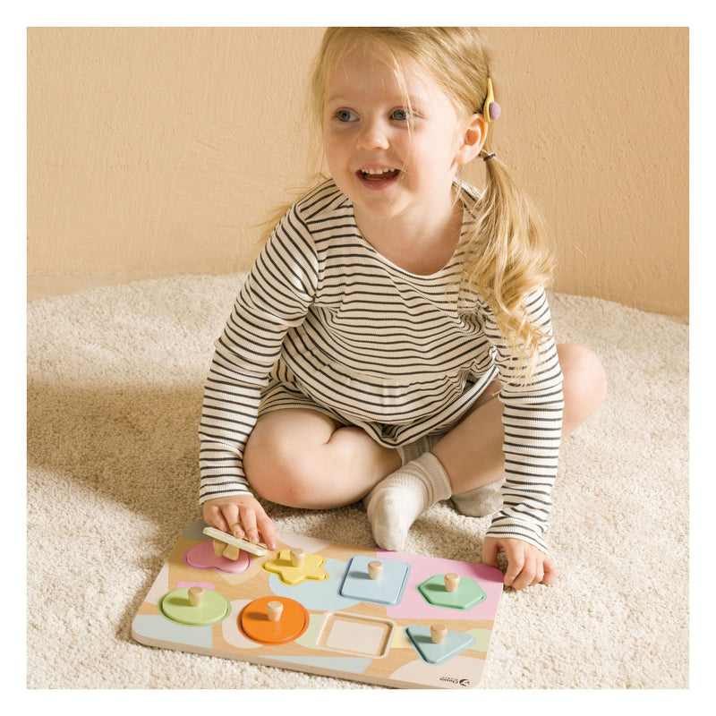 Afbeelding laden in galerijviewer, Classic world houten puzzel vormen educatief speelgoed 8 stukjes.