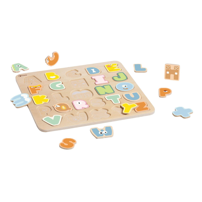 Chargez l'image dans la visionneuse de la galerie, Classic world houten alfabet puzzel educatief speelgoed 27 stukjes.