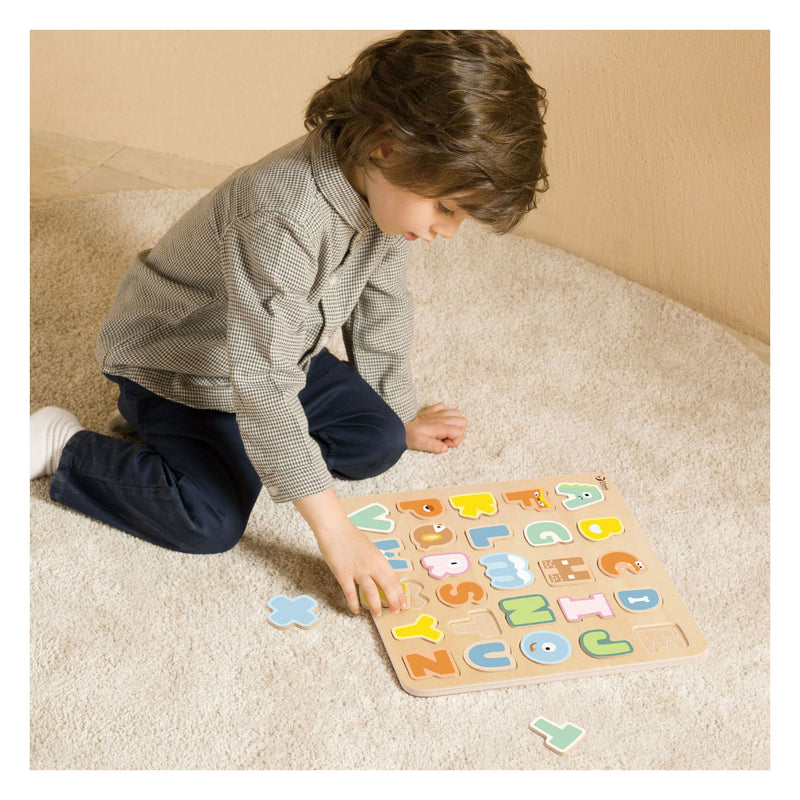 Chargez l'image dans la visionneuse de la galerie, Classic world houten alfabet puzzel educatief speelgoed 27 stukjes.