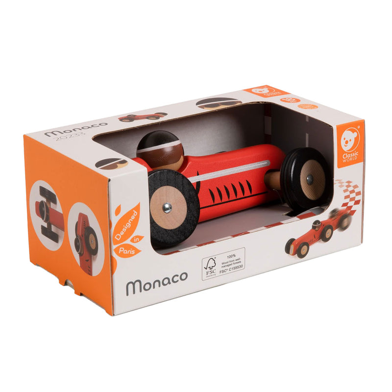 Afbeelding laden in galerijviewer, Lobbes speelgoed bv classic world houten speelgoedauto monaco