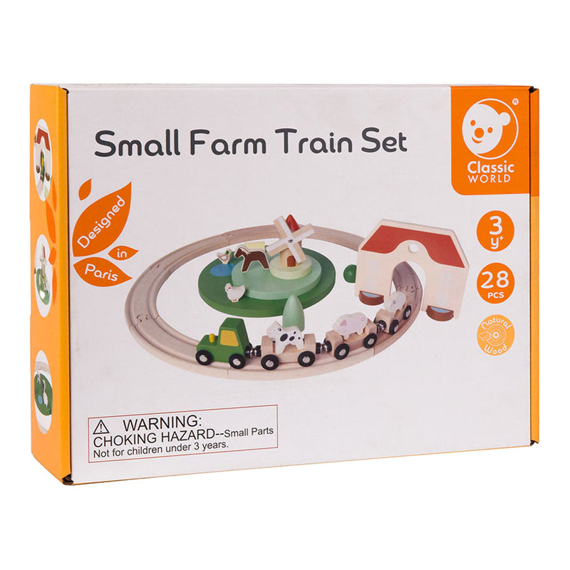 Load image into Gallery viewer, Classic world houten boerderijtrein speelset, 28dlg.