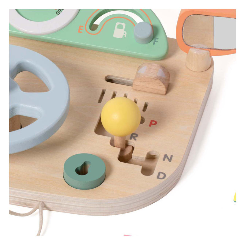 Chargez l'image dans la visionneuse de la galerie, Classic world houten speelgoed stuurwiel met accessoires voor kinderen.