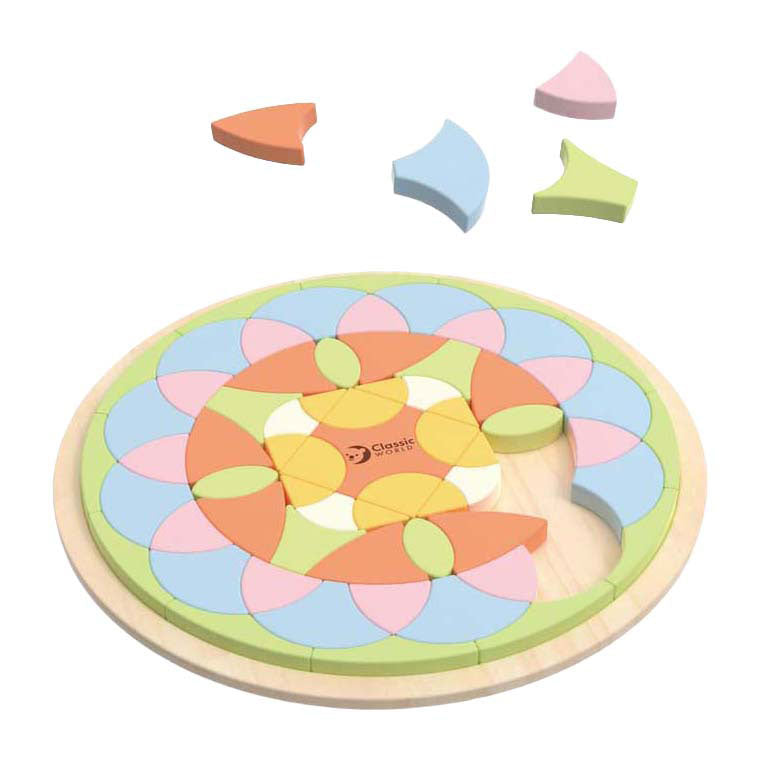 ギャラリービューアに画像をロードする, Classic world klassieke wereld mandala puzzel - houten bloemen mozaïek