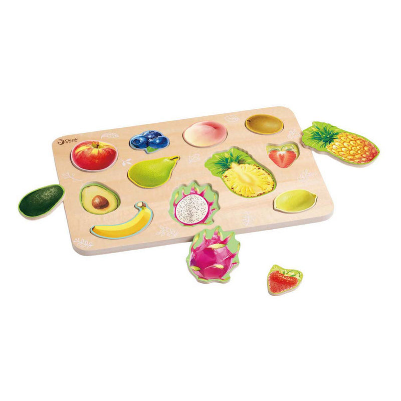 Afbeelding laden in galerijviewer, Classic world houten puzzel fruit - 11st.