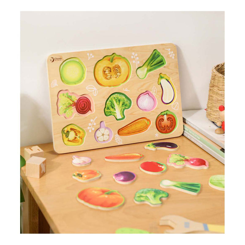 Laden Sie das Bild in Galerie -Viewer, Classic world houten puzzel groenten