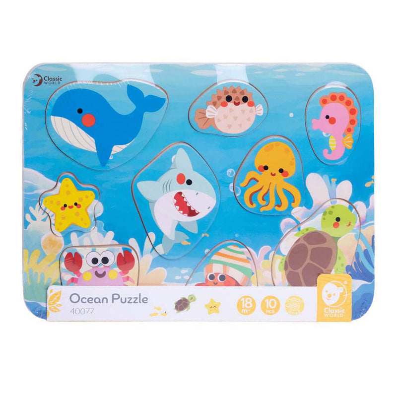 Laden Sie das Bild in Galerie -Viewer, Classic world houten puzzel oceaan - 9st.