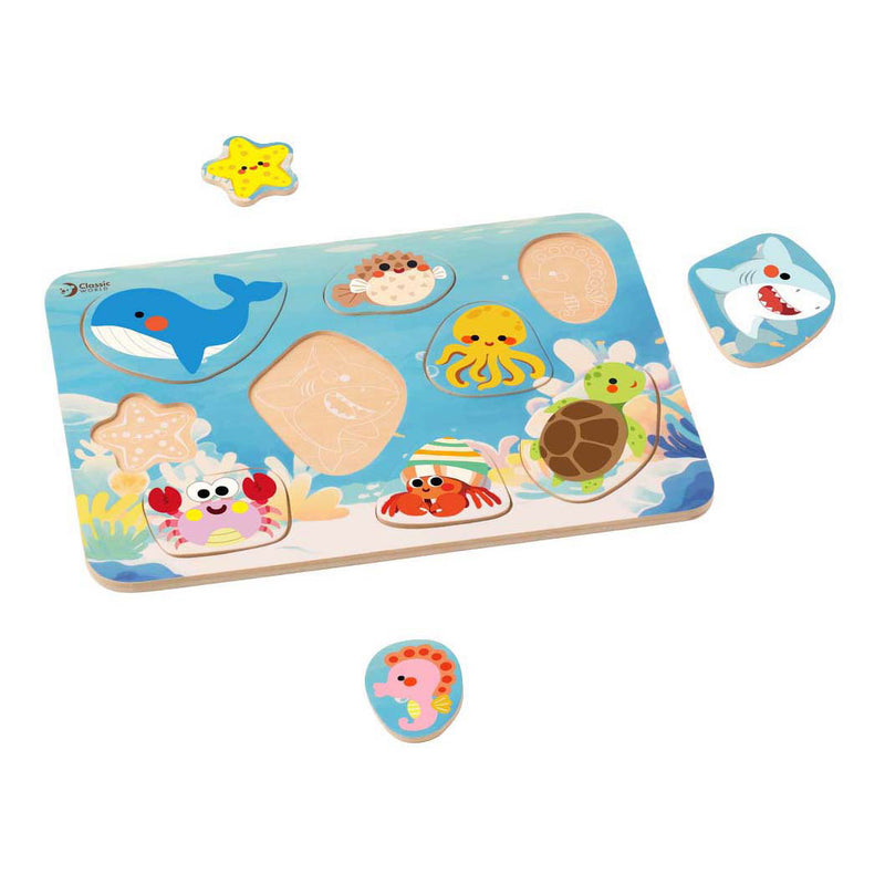 Laden Sie das Bild in Galerie -Viewer, Classic world houten puzzel oceaan - 9st.