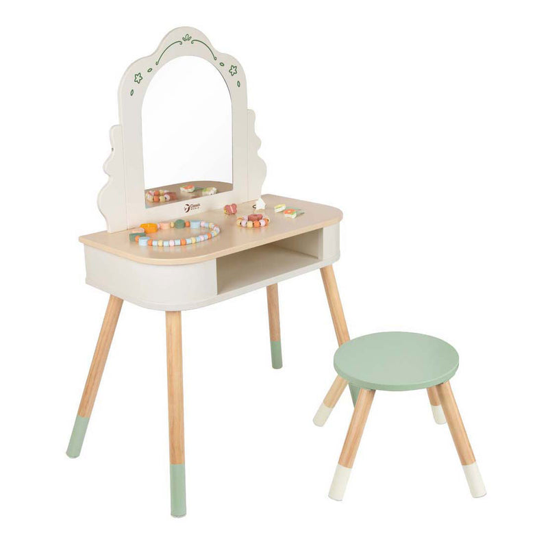 Laden Sie das Bild in Galerie -Viewer, Classic world houten kaptafel met krukje - inclusief accessoires