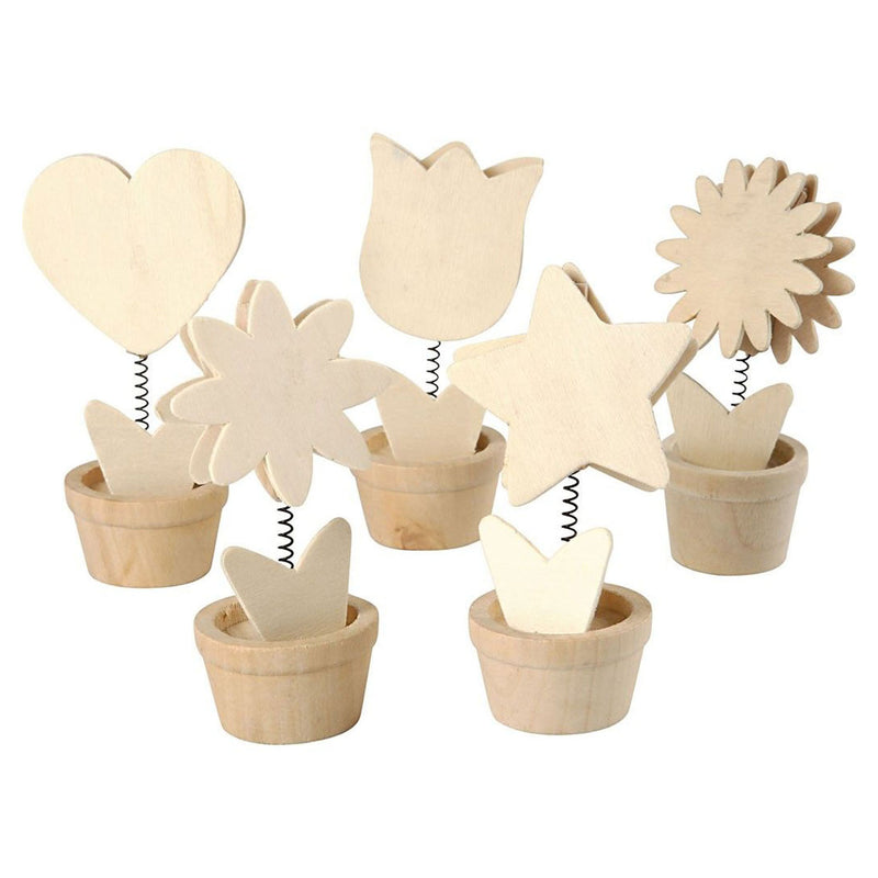 Afbeelding laden in galerijviewer, Creativ company versier je houten memoclip bloem, 10st.