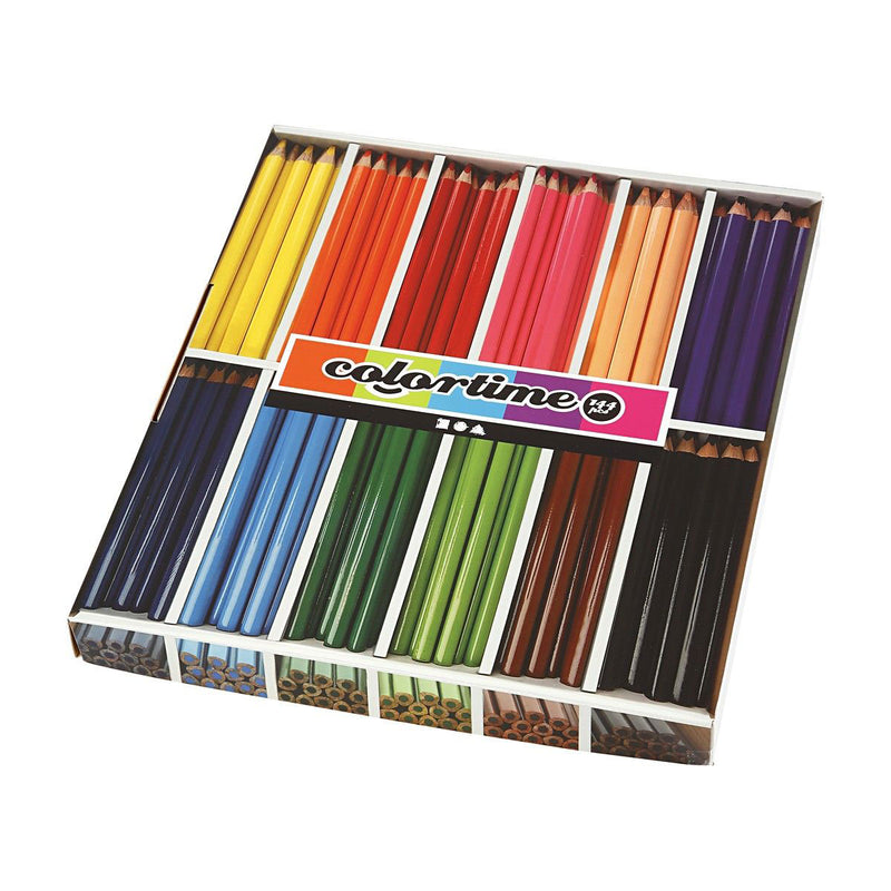 Load image into Gallery viewer, Creativ company driehoekige jumbo kleurpotloden - basiskleuren, 144st.