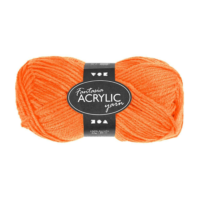 Laden Sie das Bild in Galerie -Viewer, Creativ company acrylgaren neon - neon oranje, 50gr