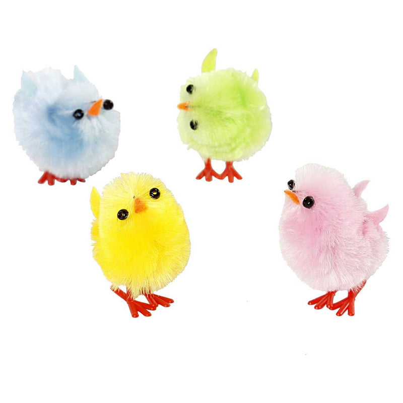 ギャラリービューアに画像をロードする, Creativ company gekleurde paaskuikens chenille, 12st.