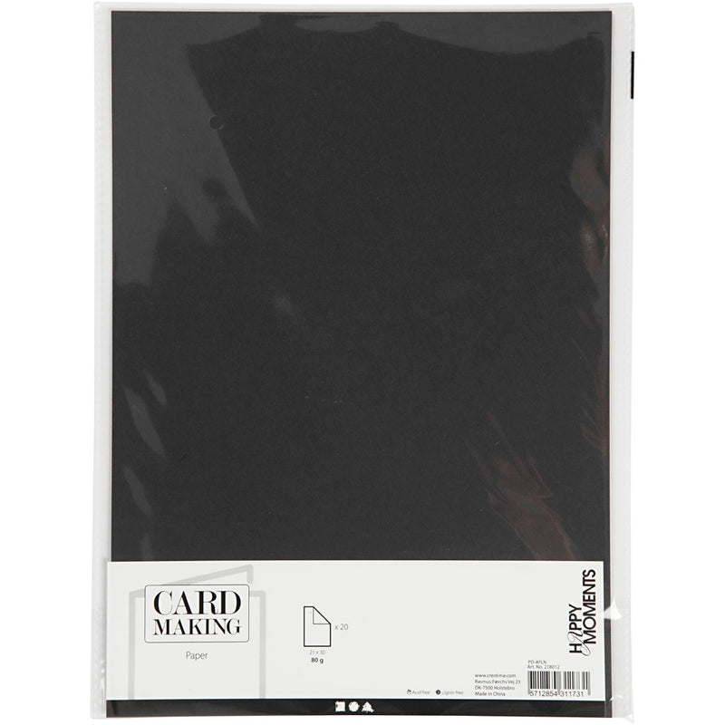 Afbeelding laden in galerijviewer, Creativ company papier zwart a4 80gr, 20st.