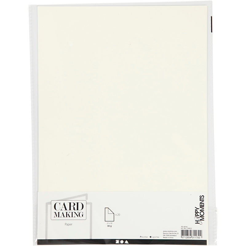 Afbeelding laden in galerijviewer, Creotime papier off-white a4 80gr, 20st.