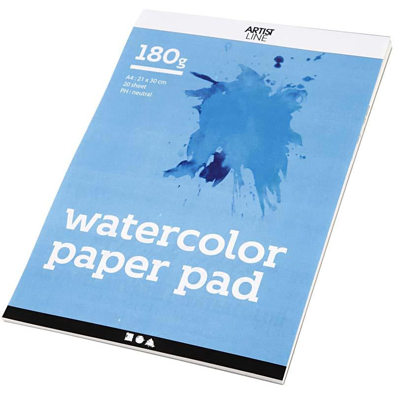 Afbeelding laden in galerijviewer, Creativ company aquarelblok wit a4 180gr, 20 vellen