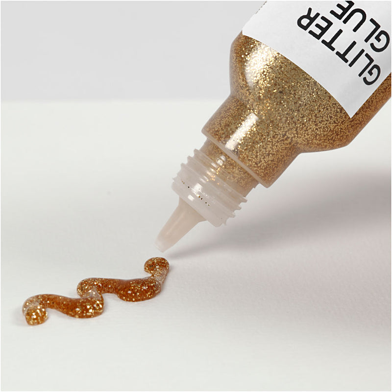 Afbeelding laden in galerijviewer, Creativ company glitterlijm goud, 25ml