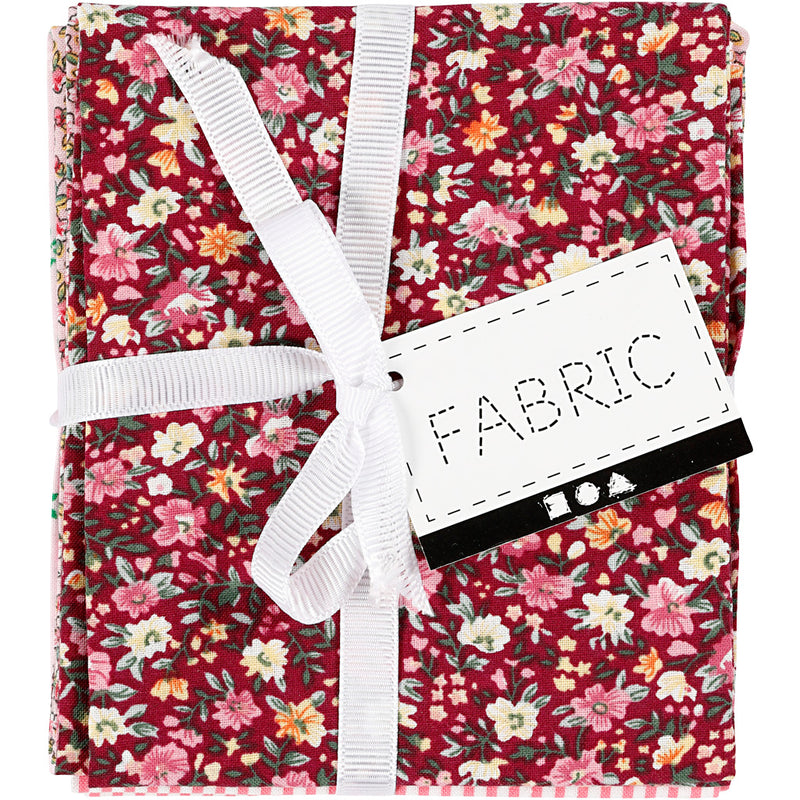 Chargez l'image dans la visionneuse de la galerie, Creativ company patchwork stof roze 45x55cm, 4st.