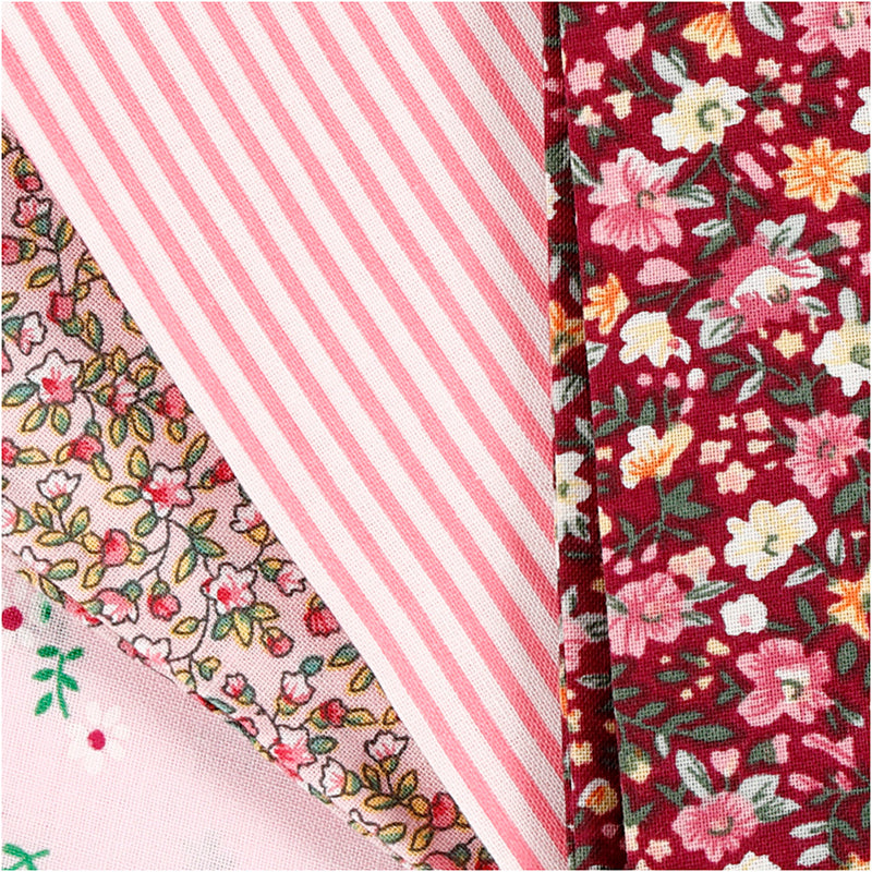 Chargez l'image dans la visionneuse de la galerie, Creativ company patchwork stof roze 45x55cm, 4st.