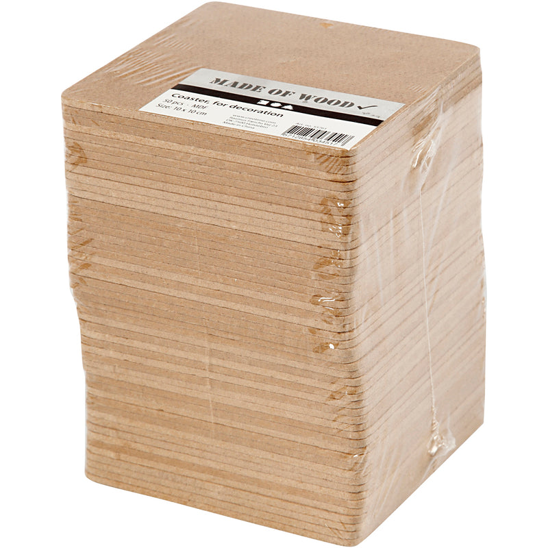Afbeelding laden in galerijviewer, Creativ company onderzetters mdf 10x10cm, 50st.