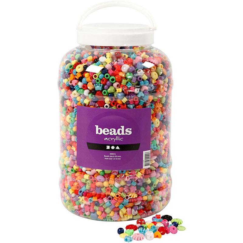 Afbeelding laden in galerijviewer, Creativ company xl emmer met plastic kralen, 8100st.