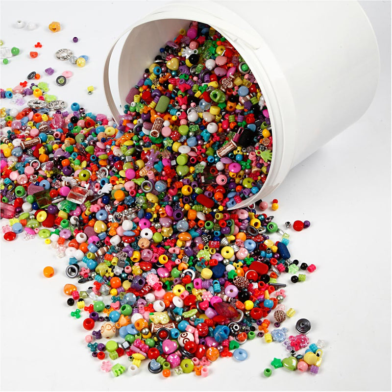 Afbeelding laden in galerijviewer, Creativ company xl emmer met plastic kralen, 8100st.