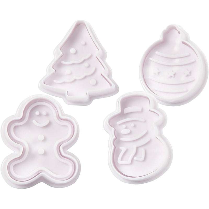 Load image into Gallery viewer, Creativ company uitsteekvormen met stempel kerst, 4st.