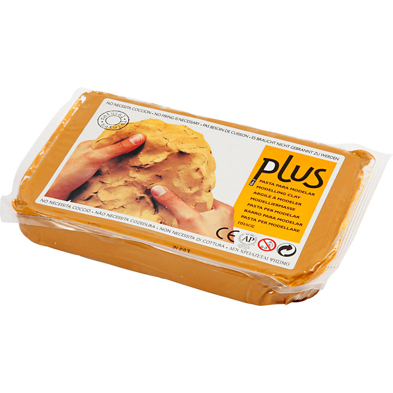 Afbeelding laden in galerijviewer, Creativ company zelfhardende klei, currykleur, 1000 gr