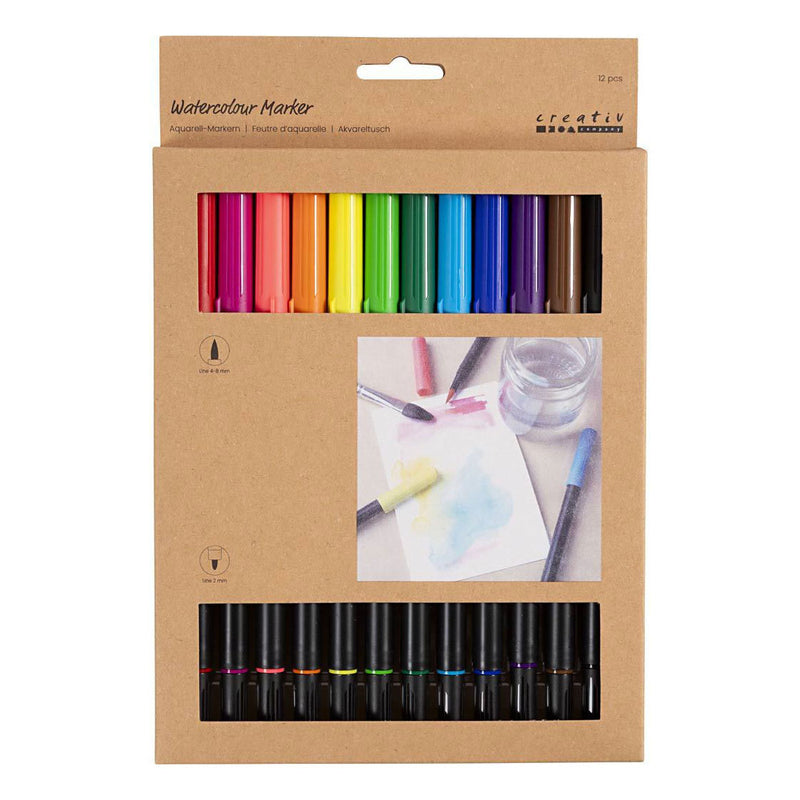 Load image into Gallery viewer, Creative company aquarel marker standaard kleuren, 12st.