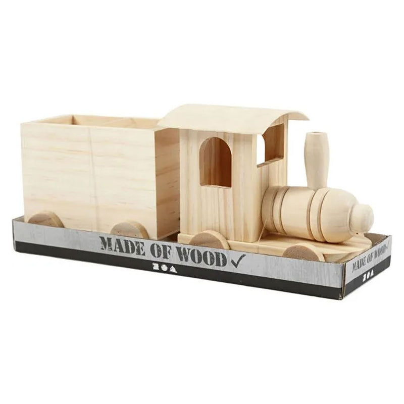 Load image into Gallery viewer, Creativ company houten trein met wagon