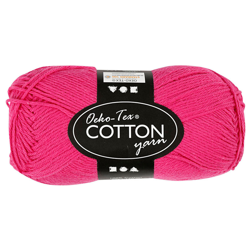 Afbeelding laden in galerijviewer, Creativ company katoengaren, roze, 50gr, 170m