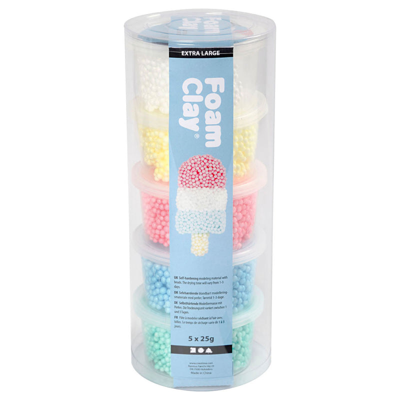 ギャラリービューアに画像をロードする, Creativ company foam clay® extra large 5x25 gr vrolijke kleuren