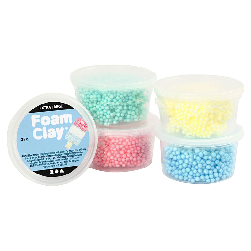 ギャラリービューアに画像をロードする, Creativ company foam clay® extra large 5x25 gr vrolijke kleuren