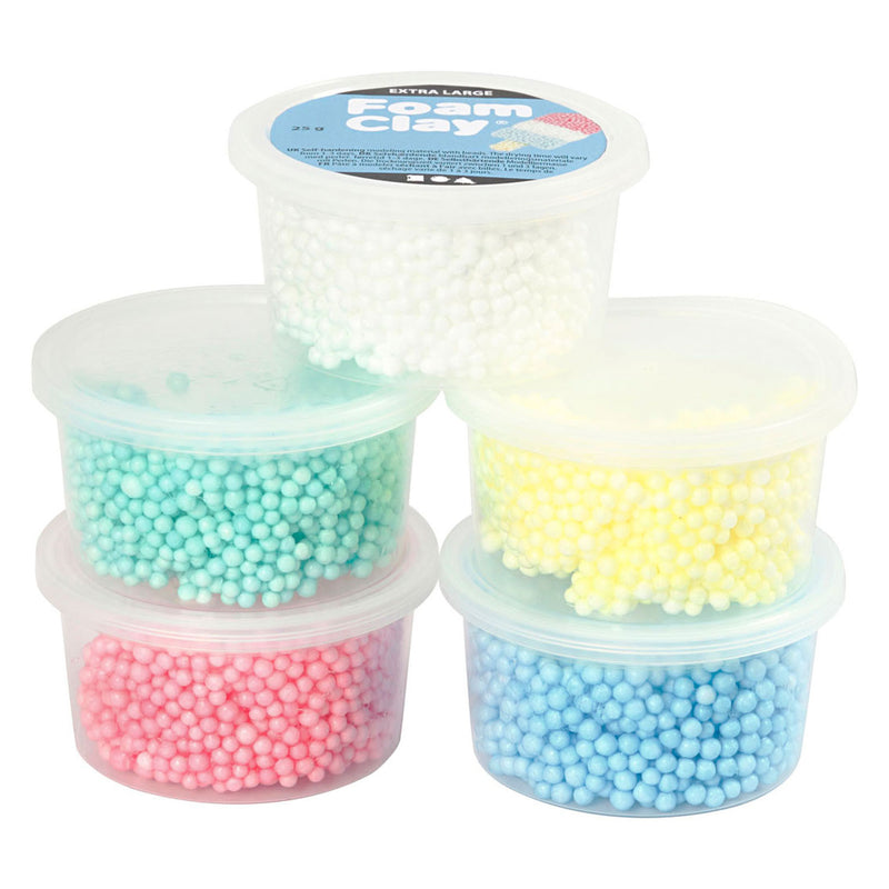 ギャラリービューアに画像をロードする, Creativ company foam clay® extra large 5x25 gr vrolijke kleuren