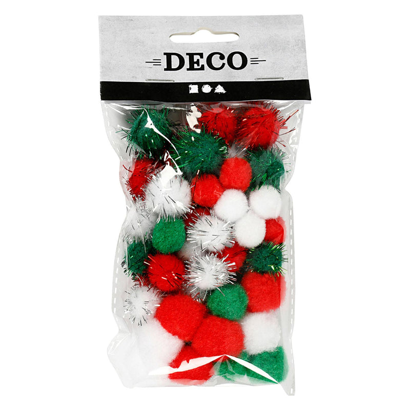 Load image into Gallery viewer, Creativ company pompoms kerst, 48st.
