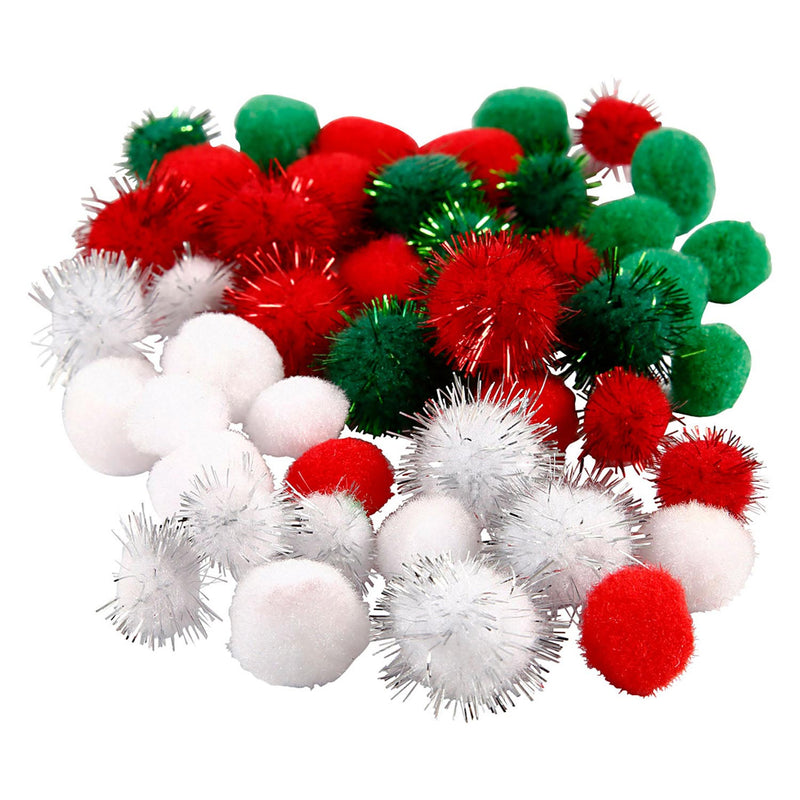Load image into Gallery viewer, Creativ company pompoms kerst, 48st.