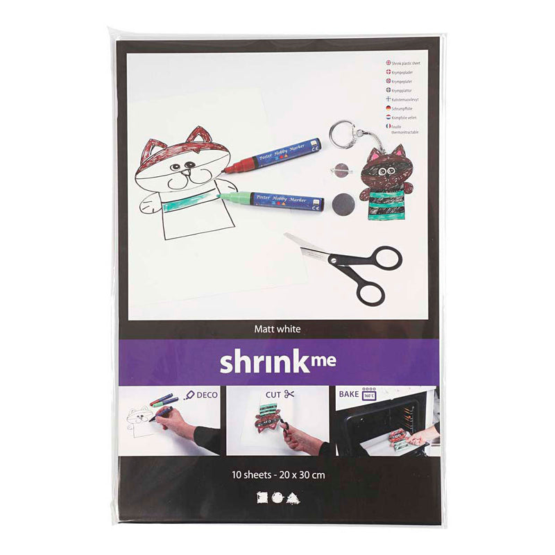 Load image into Gallery viewer, Creativ company vellen krimpfolie mat wit 20x30, 10st.