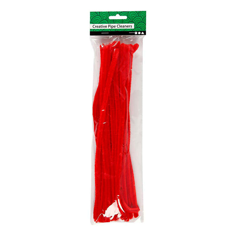 Load image into Gallery viewer, Creativ company chenilledraad rood 30cm, 25st.