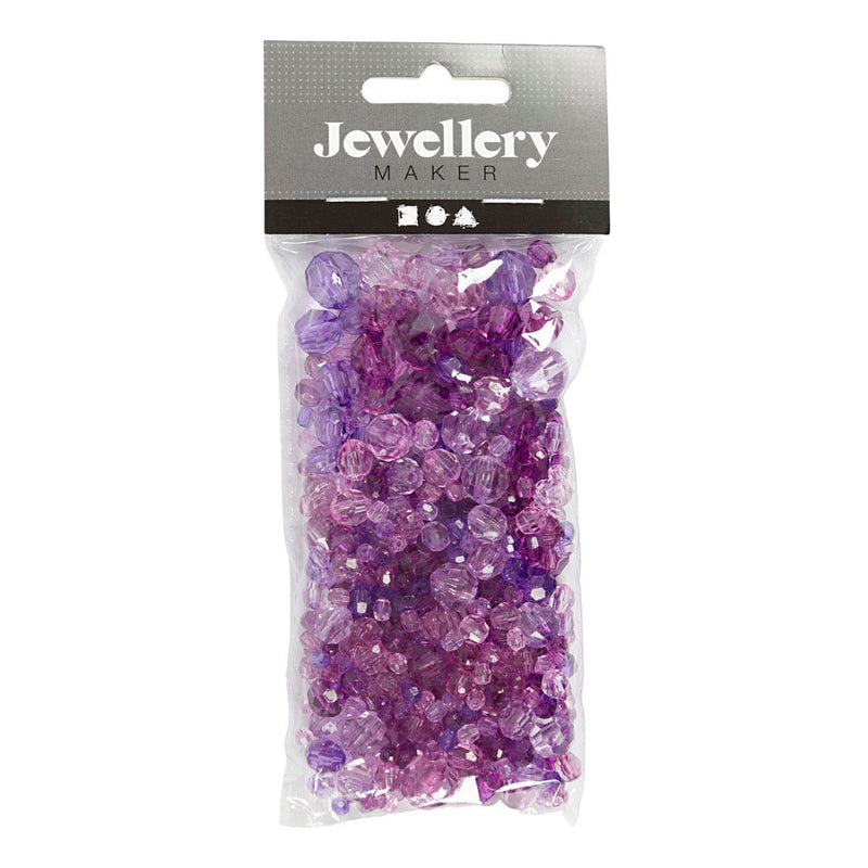 Load image into Gallery viewer, Creativ company facetkralen mix paars, 45 gram