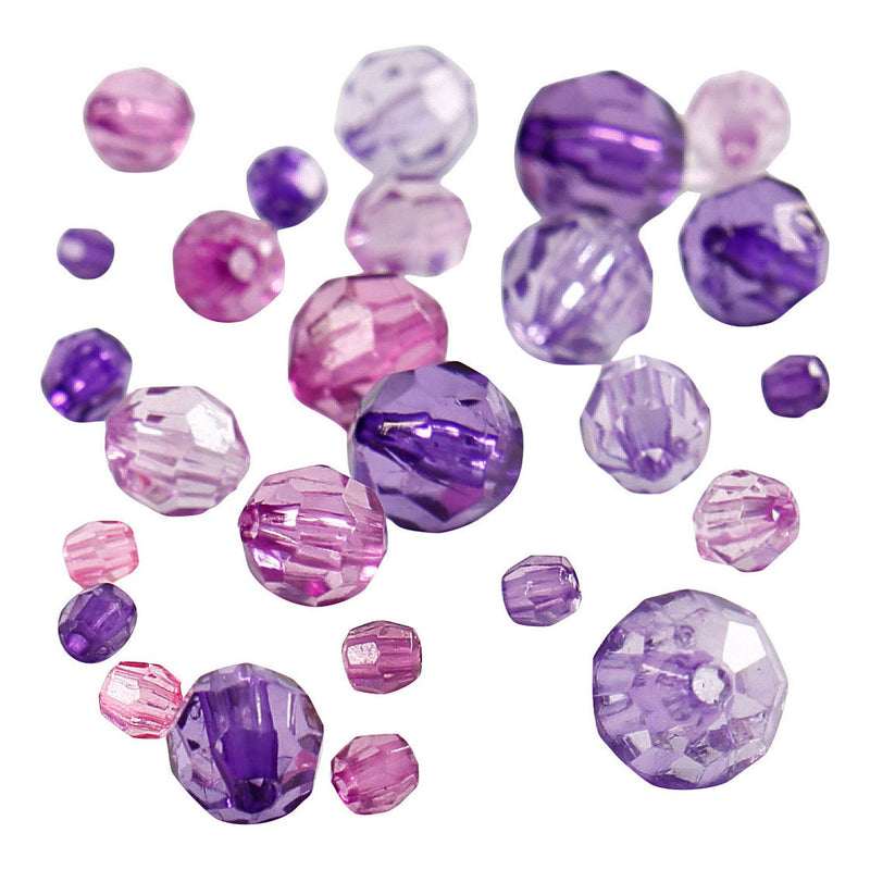 Load image into Gallery viewer, Creativ company facetkralen mix paars, 45 gram
