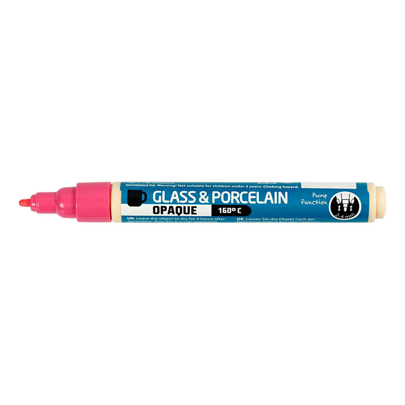 Load image into Gallery viewer, Creativ company glas- en porseleinstift dekkend - roze