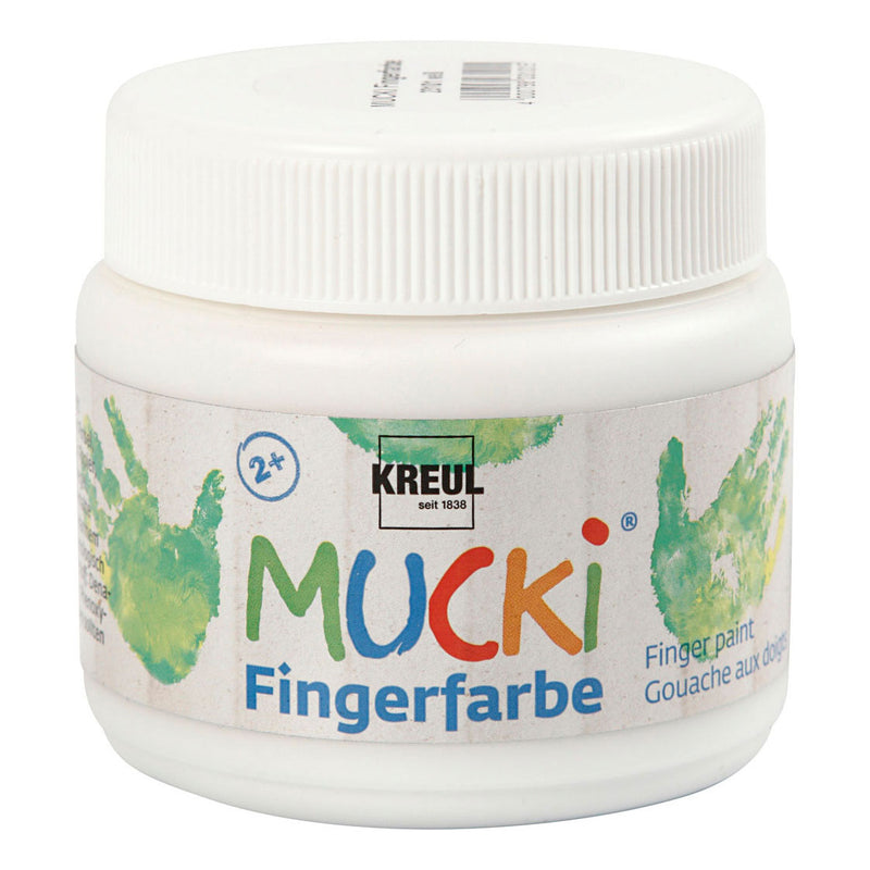 Afbeelding laden in galerijviewer, Creativ company mucki vingerverf wit, 150ml