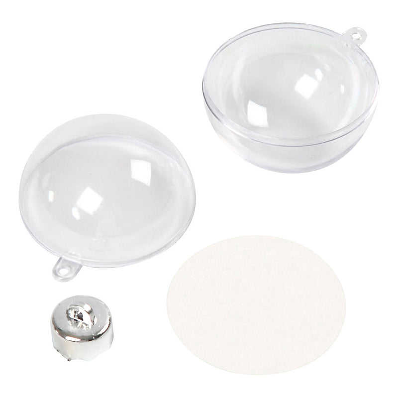 Afbeelding laden in galerijviewer, Creativ company deco ballen transparant 5cm, 10st.