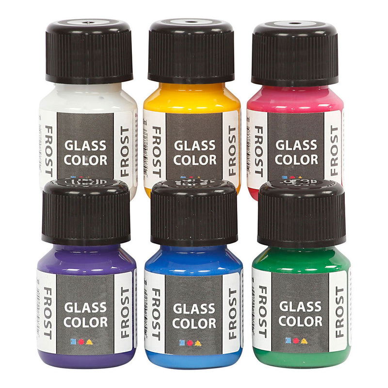 Laden Sie das Bild in Galerie -Viewer, Creativ company glass color frost glasverf kleur, 6x30ml