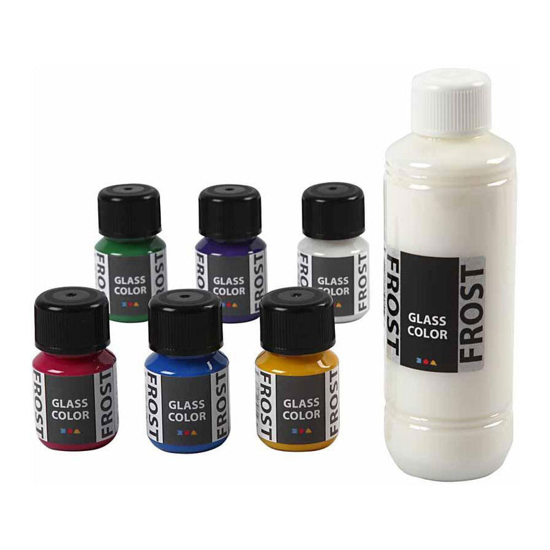 Laden Sie das Bild in Galerie -Viewer, Creativ company https: www.cchobby.nl glass-color-frost-diverse-kleuren-6x30-ml-1-doos