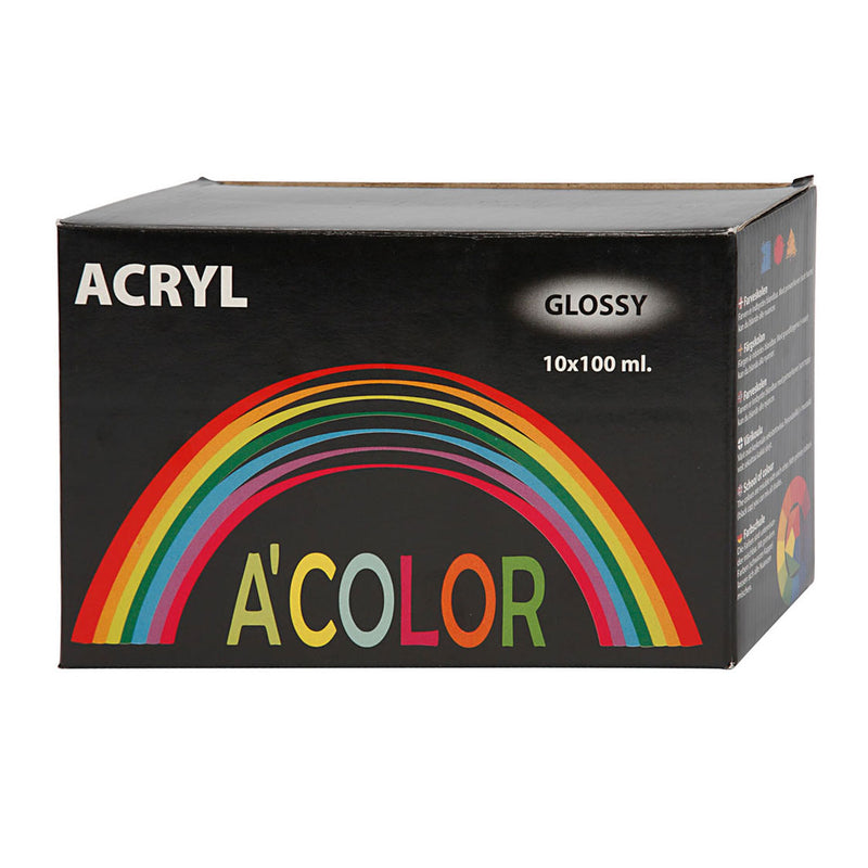 Load image into Gallery viewer, A-color acrylverf glossy kleur, 10x100ml