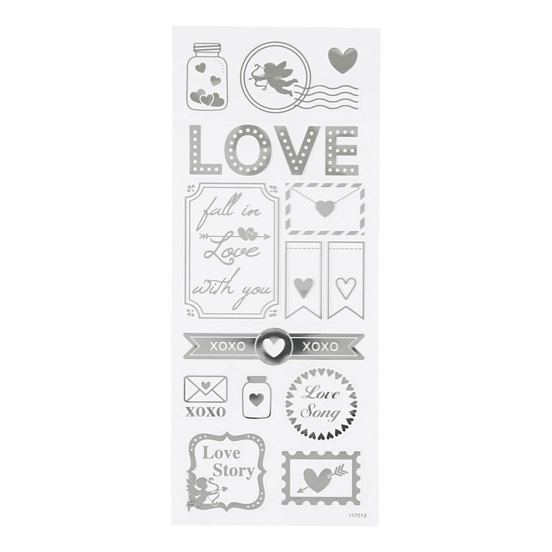 Chargez l'image dans la visionneuse de la galerie, Creativ company stickers zilver love, 1 vel