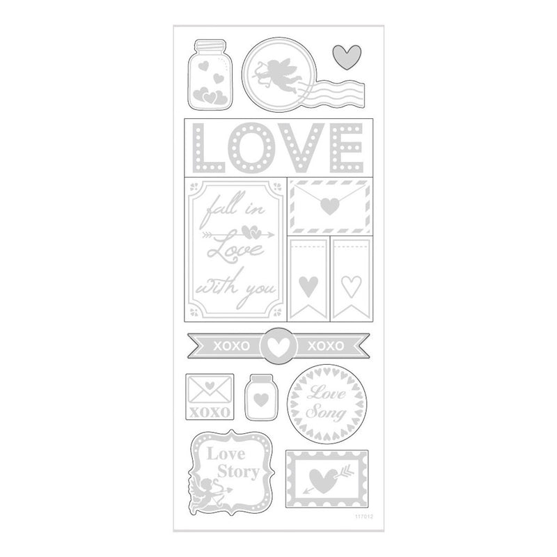 Chargez l'image dans la visionneuse de la galerie, Creativ company stickers zilver love, 1 vel