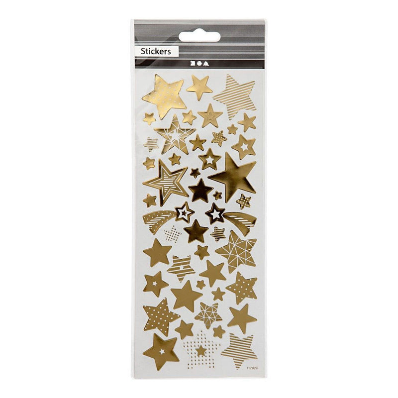 Afbeelding laden in galerijviewer, Creativ company stickers goud sterren, 1 vel