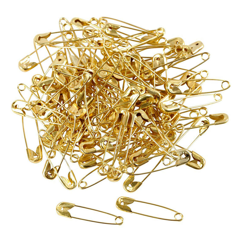 Afbeelding laden in galerijviewer, Creativ company veiligheidsspelden l: 22 mm dikte 0 6 mm goud 100stuks